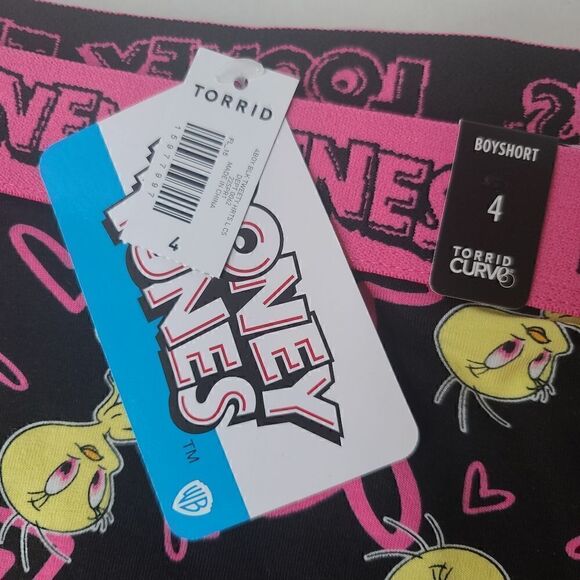 4X 26W Torrid Boyshort Panty Tweety Bird Looney Tunes Cartoon 90s Pink Hearts un - Picture 5 of 7